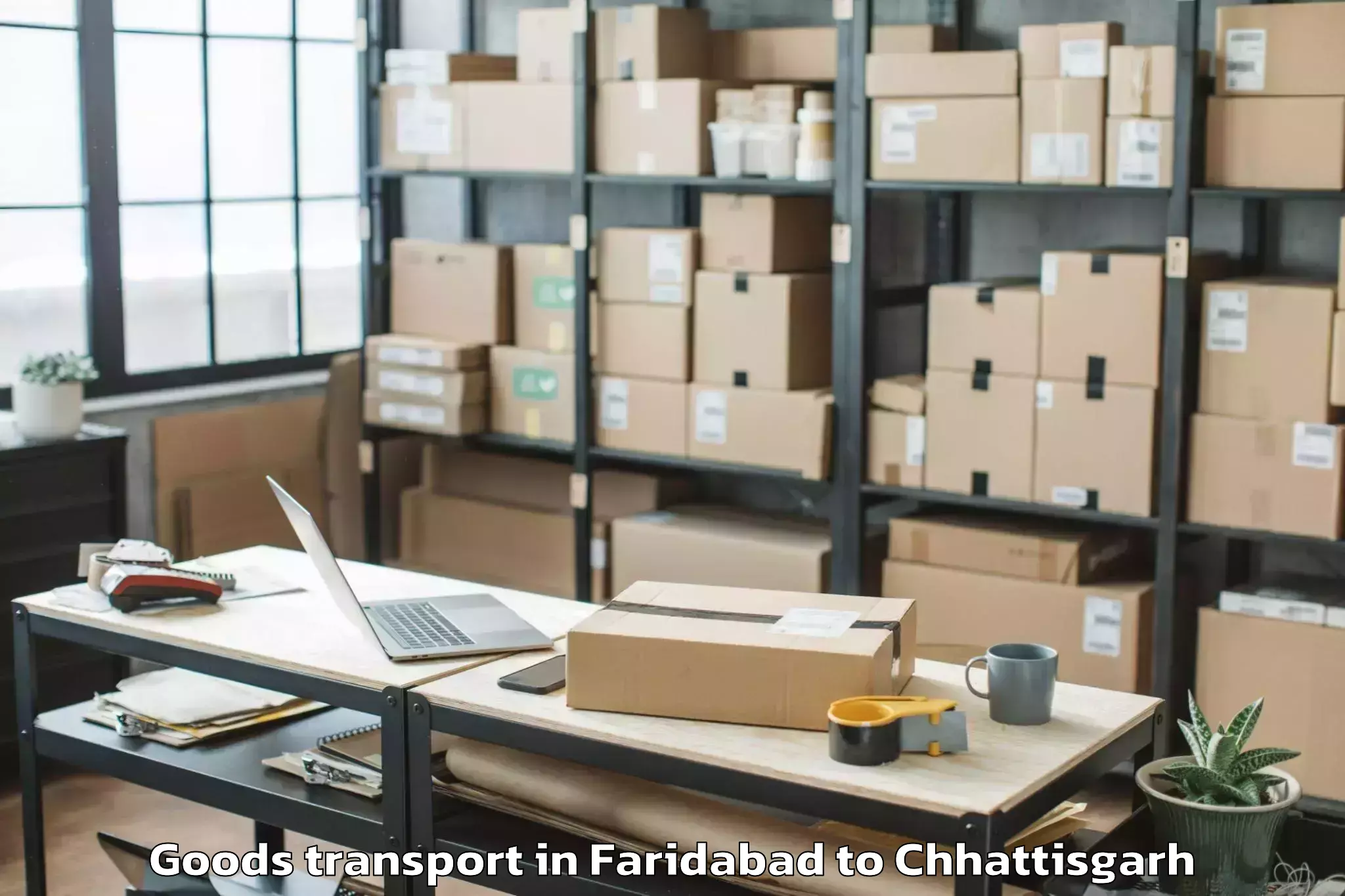 Faridabad to Chirimiri Goods Transport